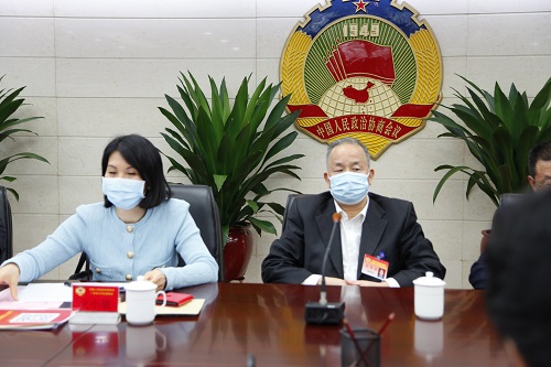 主席团常务主席陈祖进下组与委员交流